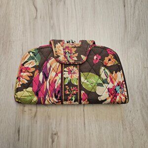 Vera Bradley Kiss n Snap Wallet Clutch English Rose Retired Floral Print